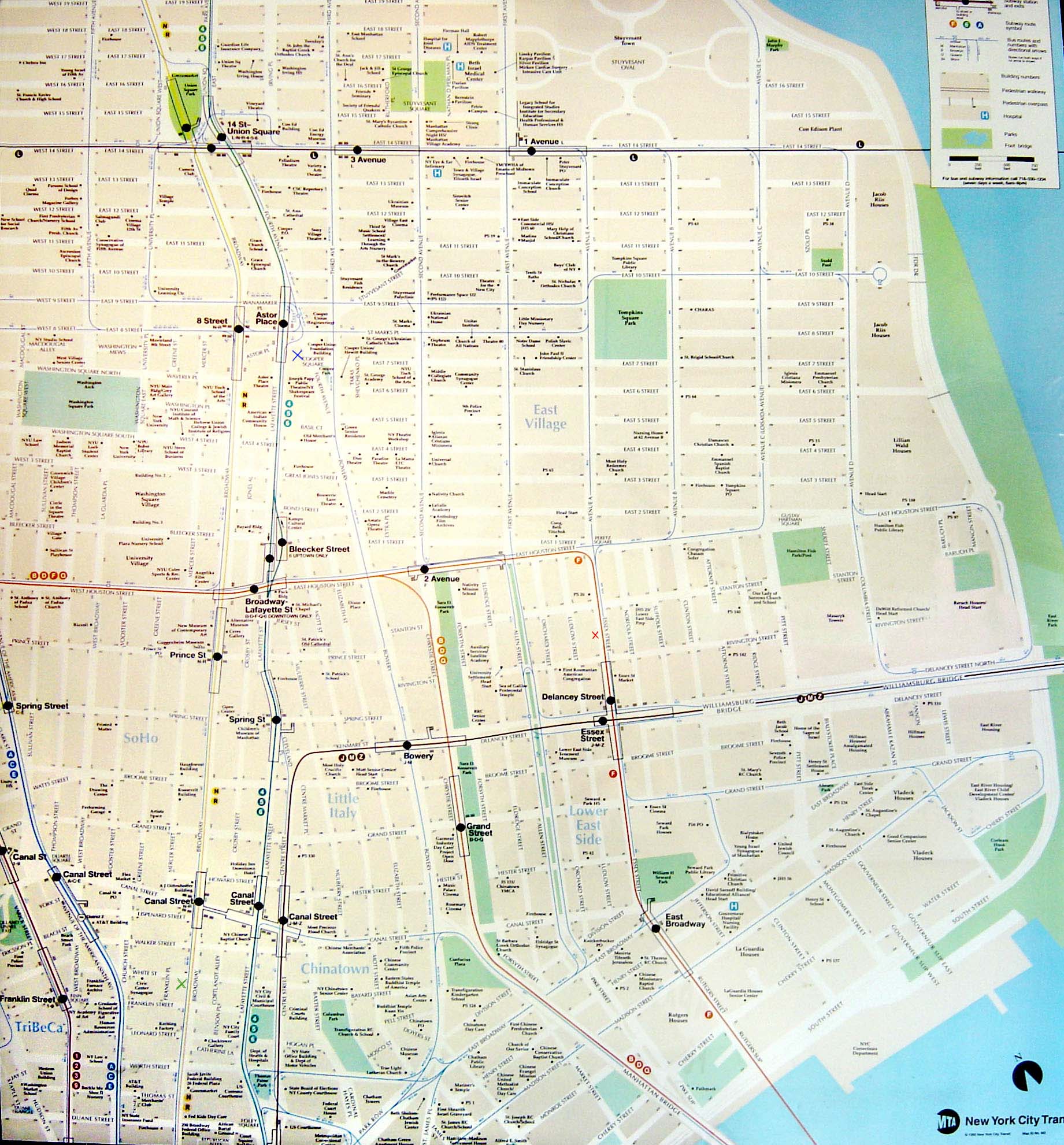 streets of new york city attractions and map